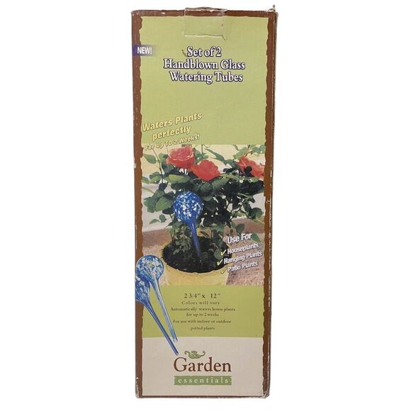 Garden Essentials Set of 2 Handblown Glass Watering Tubes - Picture 4 of 7